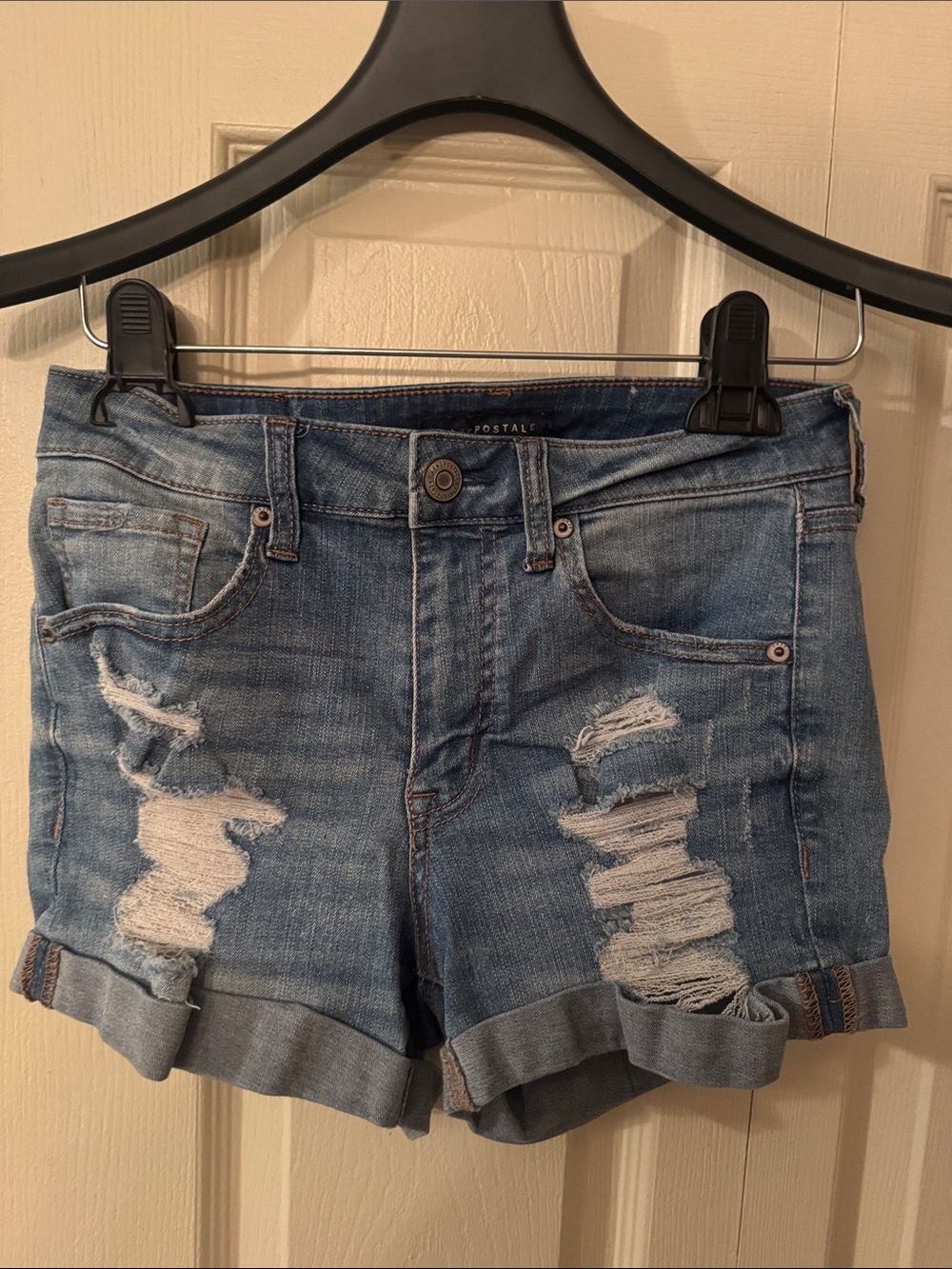 Aeropostale high waisted midi jean short size 4